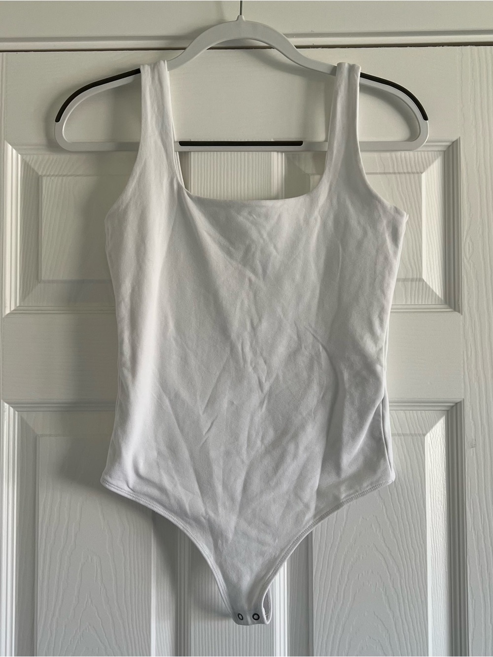 Abercrombie & Fitch White Scoop Neck Bodysuit